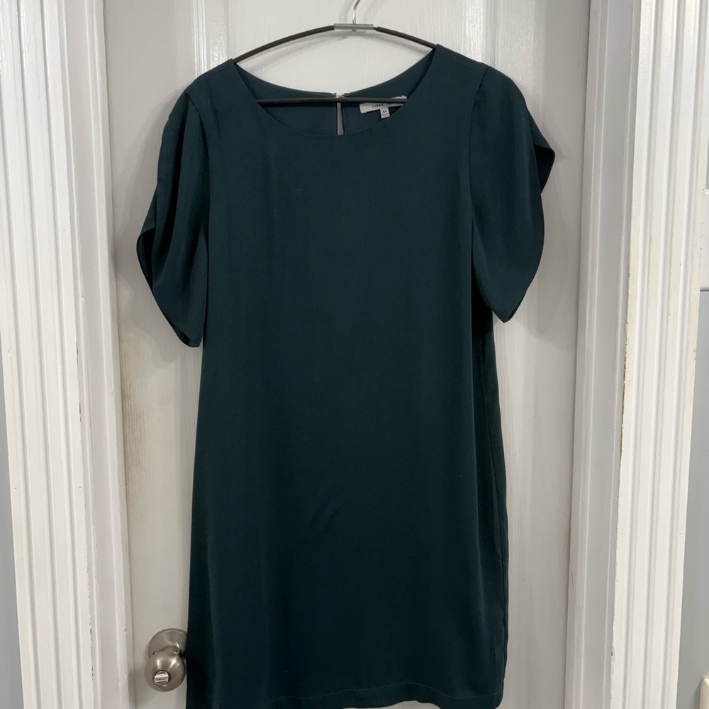 Naked Zebra Green Flutter Sleeve Sheath Dress
